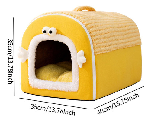 Casa Para Perros Y Gatos, Nido Suave Y Cálido, Lavable, M