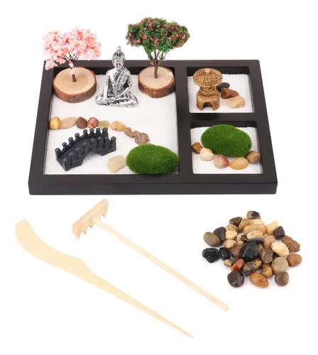 Kit De Jardín Zen Geytetqi, Mini Jardín Zen Para Escritorio