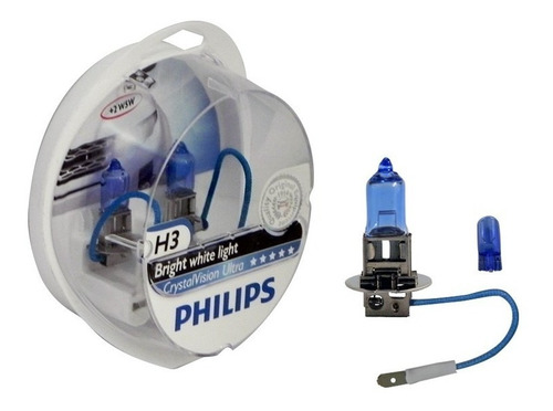 Kit Lamparas Crystal Vision Ultra Philips 2h3+2 W5w 12336cv
