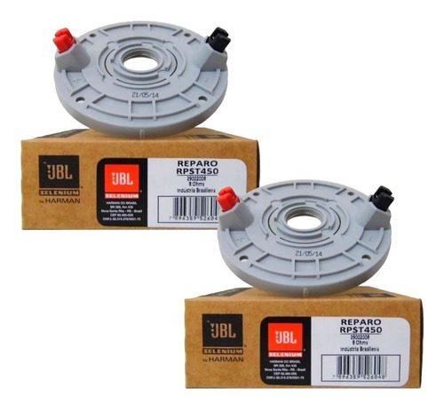 Kit 2 Reparos Jbl Selenium Para Super Tweeter St450 Cor Cinza
