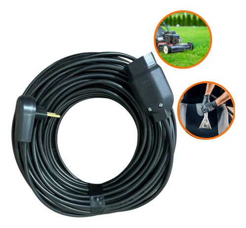 Extensão Eletrica 30 Metros Reforçada 10/20a Profissional Cor Preto 127/220v
