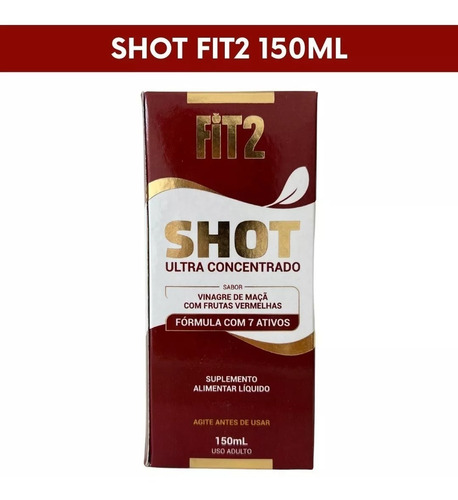 Imagem 2 de 4 de Shot Fit2 Suplemento Alimentar Natural 150ml 2 Unidades
