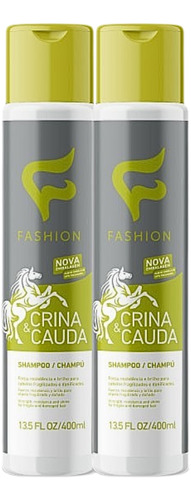 Kit 2x Shampoo Crina E Cauda Fashion Cosméticos 400ml