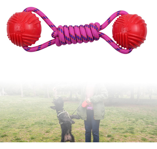 Toy De Masticación De Bola De Cuerda Para Perros, Rojo