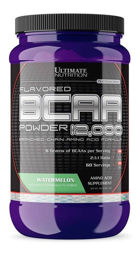 Bcaa Powder 12000 (60 serviços) Ultimate Nutrition, sabor de melancia