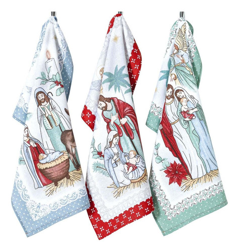Kit 6 Pano Prato Copa Cozinha Dohler 100% Algodão Natal 103