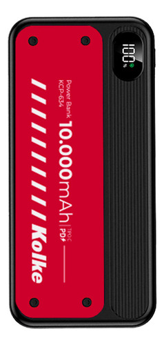 Batería Externa Power Bank Kolke 10000mah Carga Rápida Negro