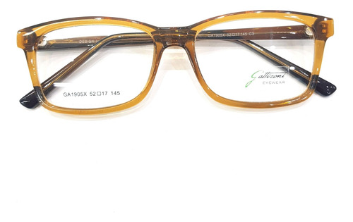Marco Para Anteojos Lentes Gafas, Moda, Hombre, Rectangular Marrón Translúcido