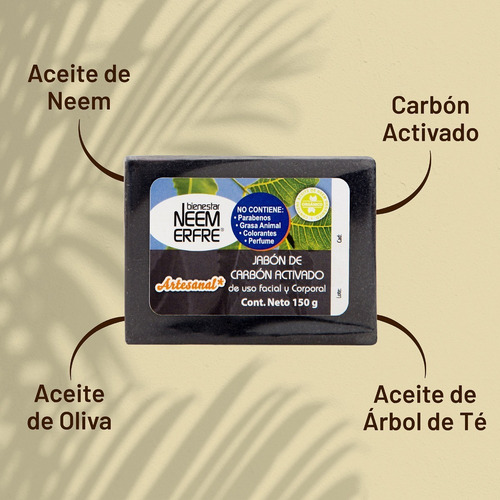 Paq 2 Jabón Carbón Activado Facial Y Corporal Artesanal