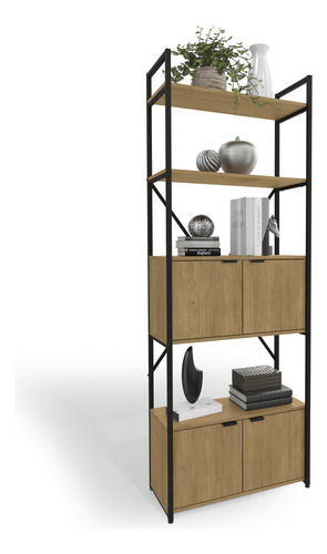 Estantería Industrial Atma Li018-frprf 4 Niveles Con Puertas