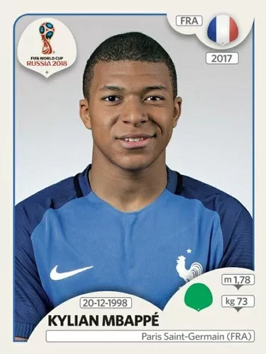 Figurinha Kylian Mbappe Copa 2018