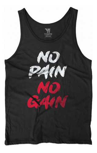 Camisilla Esqueleto Hombre No Pain No Gain Personalizada 106