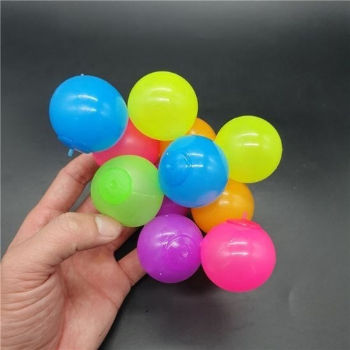 4 Piezas BallsBolas de Objetivo pegajosas Fluorescentes,Bolas de Pared para aliviar el estrés,Juguete de descompresión para Adultos niños GASF Sticky Wall Balls 