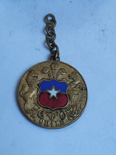 Medalla Antigua 1910 Recuerdo Centenario Chile Escudo 