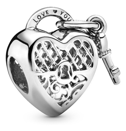 Pandora Charm Ama Tu Promesa Candado Corazon Con Llave