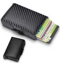 Comprar Tarjetero Y Billetera Fibra De Carbono Proteccion  Rfid  Negro Carbono Liso