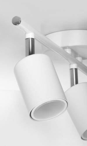 Imagen 4 de 5 de Spot Lineal 4 Luces Gu10 Metal Joris Blanco Pared Techo Leuk