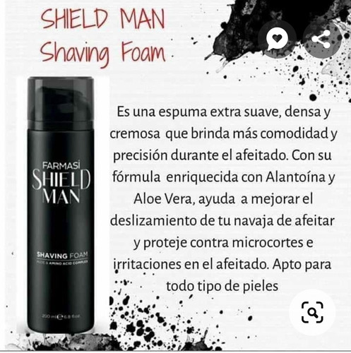 Espuma De Afeitar Shield Man Farmasi Shaving Foam 200ml