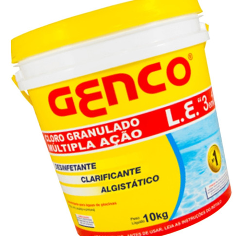 Genco 3 Em 1 Múltipla Ação Cloro Granulado 10 Kg