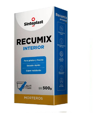 Recumix Mezcla Adhesiva Plastica Interior Exterior X 1/2 Kg