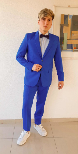 Imagen 3 de 6 de Traje Azul Francia Slim Fit Tropical