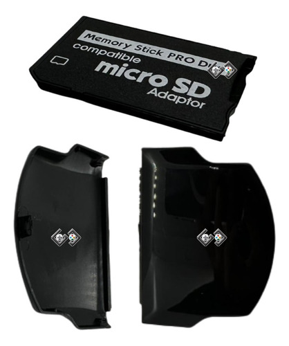  1 Adaptador Micro Sd Produo + Tapa Pila Para Psp Fat Slim