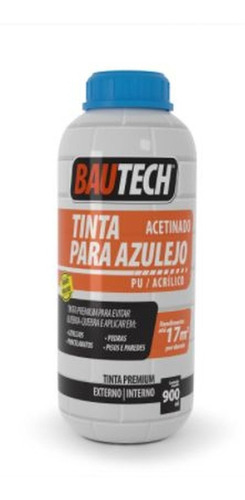 Tinta Azulejo, Piso, Paredes Acetinada Branca 900ml -bautech