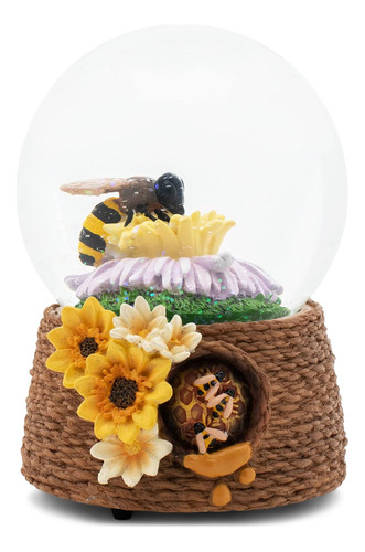 Honey Bee Hive 100 Mm - Figura Musical Purpurina Nieve,...