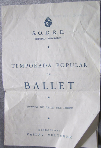Antiguo Programa Sodre Temporada Popular Ballet