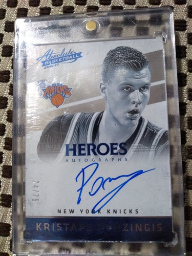 Autógrafo Kristaps Porzingis New York Knicks Nba Basketball