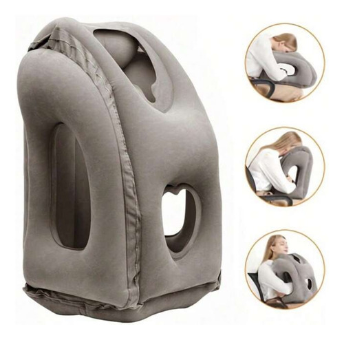 Almohada Inflable Viaje Soporte Cuello Espalda Avión Y Carro