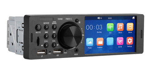 Radio Fm Estéreo Con Pantalla Táctil Bluetooth Mp5 Hd Para C