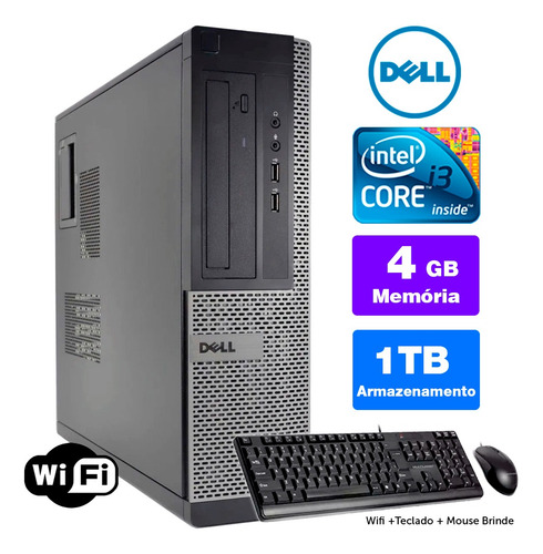 Computador Usado Dell Optiplex Int I3 2g 4gb 1tb Brinde