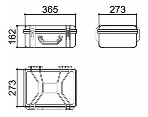 Imagem 3 de 4 de Maleta Resistente Case Rigido P/ Equipamentos Estojo Mp0035