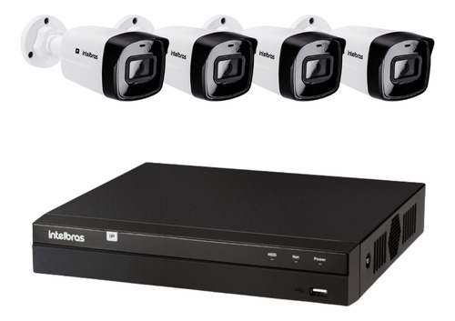 Kit Cftv 4 Câmeras Ip Poe Vipc 1230 Nvr 8 Canais Intelbras