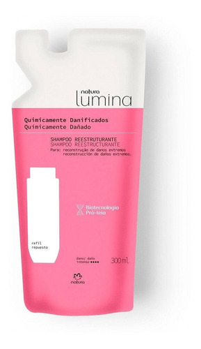 Repuesto Shampoo Cabello Químicamente Dañado Lumina Natura