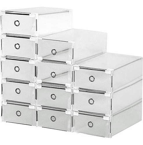 Imagen 10 de 10 de Organizadores De Zapatos Cajas Apilables Zapateras Colorx10