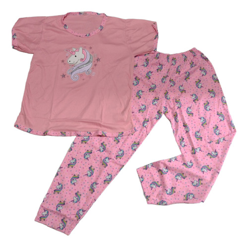 Pijama Mujer Algodón Pantalón Largo / Camisa Manga Corta Xl