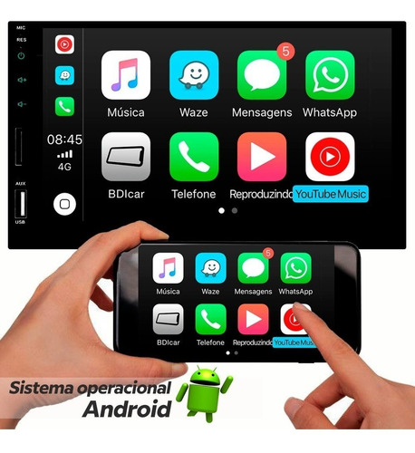 Som Automotivo Gol G3 1999 A 2005 Com Android Bt Usb Sd Fm