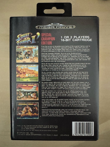 Street Fighter 2 Plus Cartucho Fiota Jogo Para Mega Drive