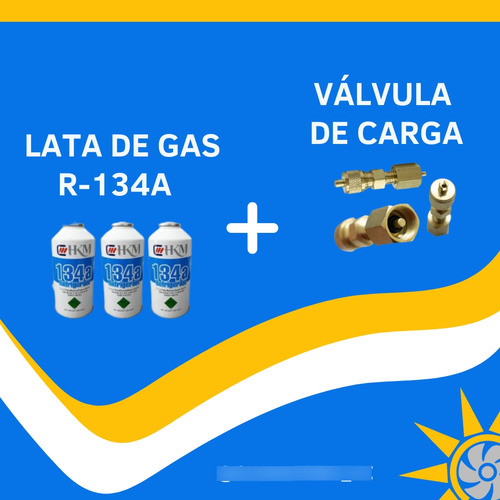 Promoción Lata De Gas Refrigerante R134a 340gr Más Válvula 