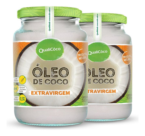 Kit 2 Óleo De Coco Extra Virgem 500ml Qualicôco