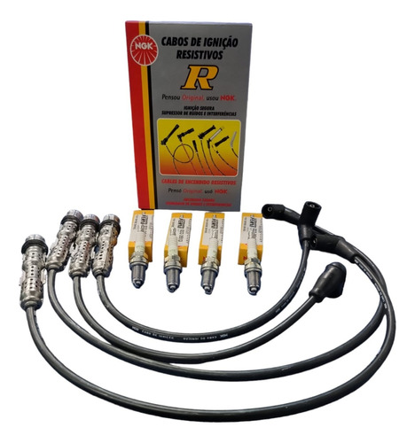 Kit Cables Y Bujias Vw Gol Trend Suran Fox 1.6 8v 1 Electrod