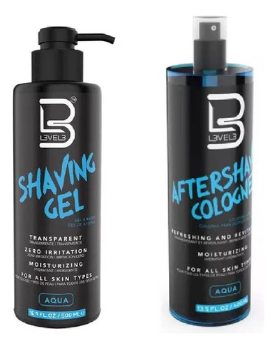 Kit Gel Shaving De Afeitar + Colonia Aftershave Level 3