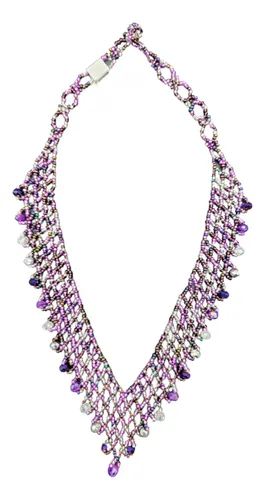 comprar Collar Gargantilla Chaquira Y Cristales Estilo Bohemio