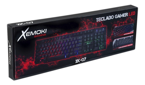 Teclado Gamer Xemoki XK-G7 Simil Mecánico Retroiluminado Pc