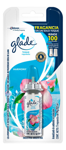 Repuesto aromatizante Glade Toque harmony 9 g