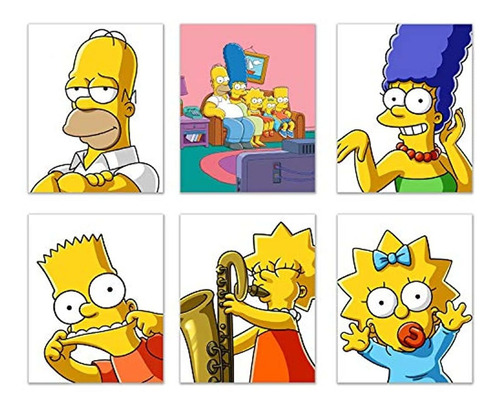 Póster De Bart Homer Marge Lisa Maggie ( 8.0 X 10.0 in)