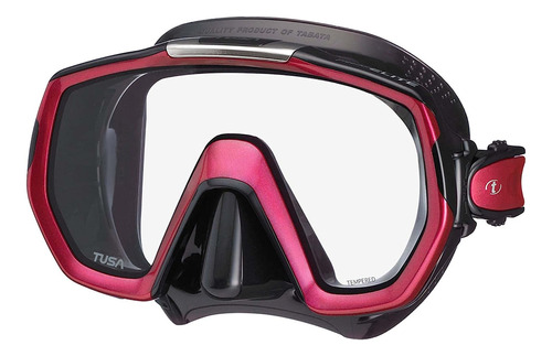 Tusa M-1003 Freedom Elite Scuba Diving Mask, Black/rose Pink