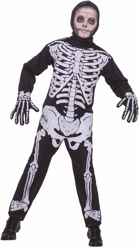 Disfraz Para Niño Traje Esqueleto Talla 8-10 Halloween
